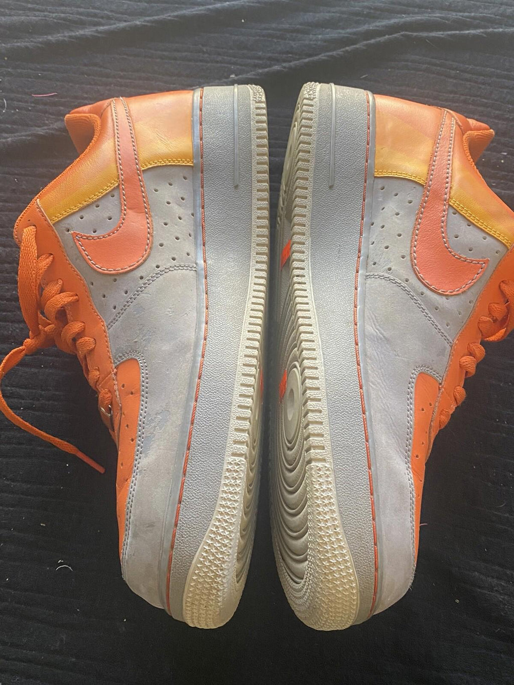 Nike Air Force AF-1 '82 Size 12  Orange Gray Yellow 2007 Low