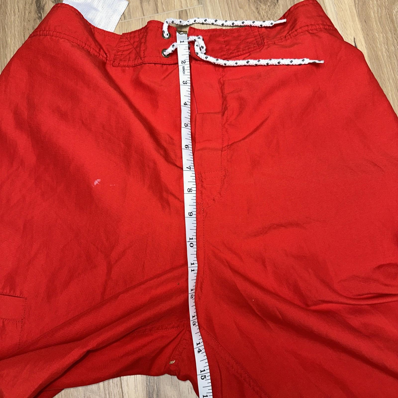 Joe Marlin Red Board Shorts With Mesh Lining Size Large