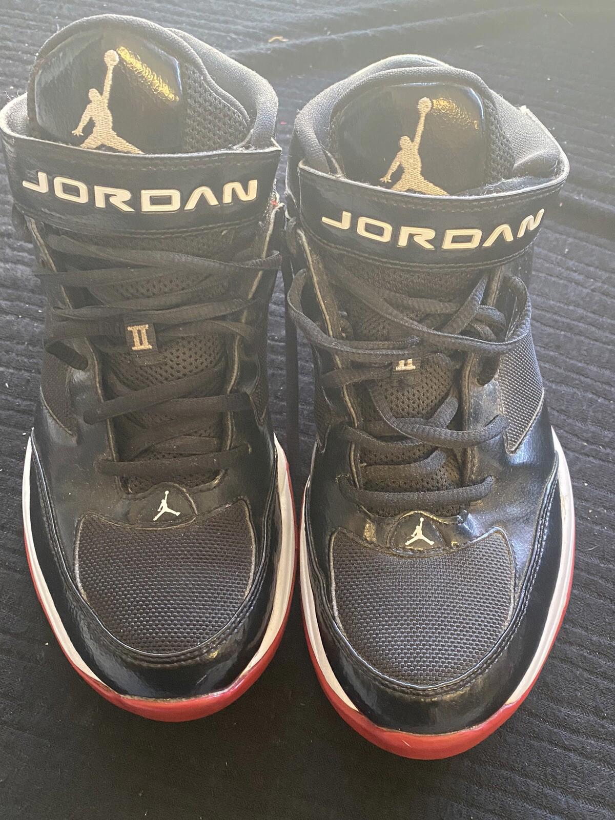 Nike Jordan MID 2 Black White Red Size 8 Men’s616362 001