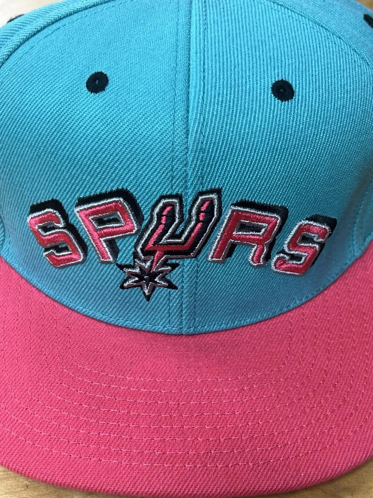 Mitchell Ness San Antonio Spurs Teal Pink Snapback NBA
