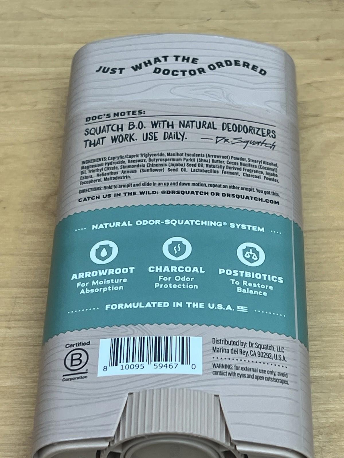 DR. SQUATCH Men's Natural Deodorant - Rainforest Rapids