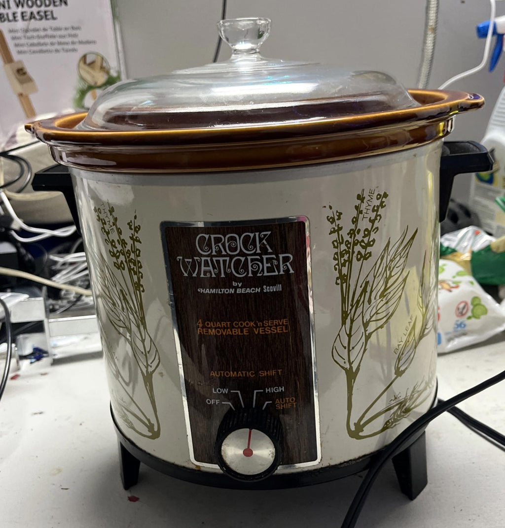 Vtg Hamilton Beach Model 415 Crock Watcher 4 Qt Slow Cooker