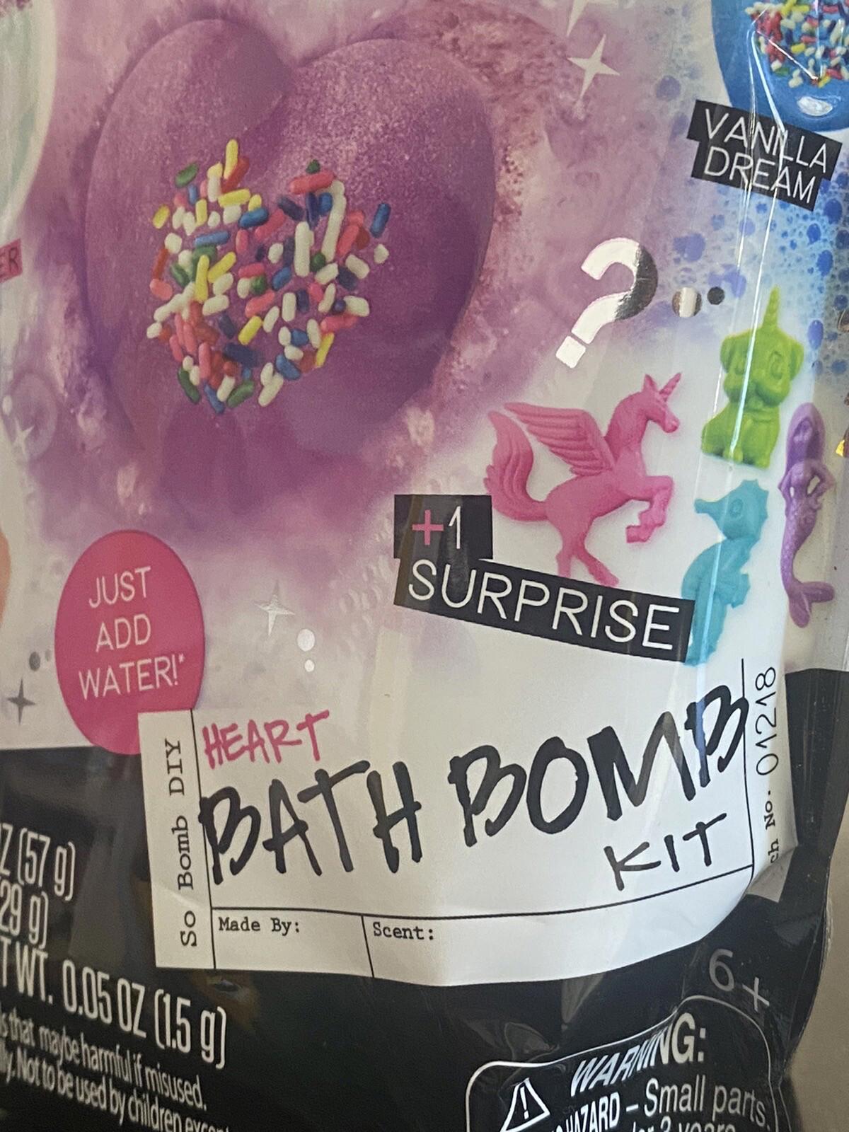 So Bomb DIY Kit Heart Bath Bomb Kit With Surprise Ages 6+New