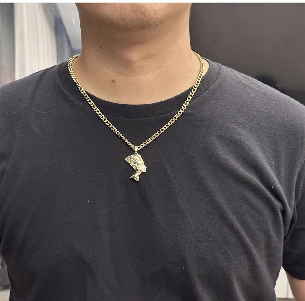 Egyptian Queen Nefertiti Necklace 14k Gold Platted Nefertiti