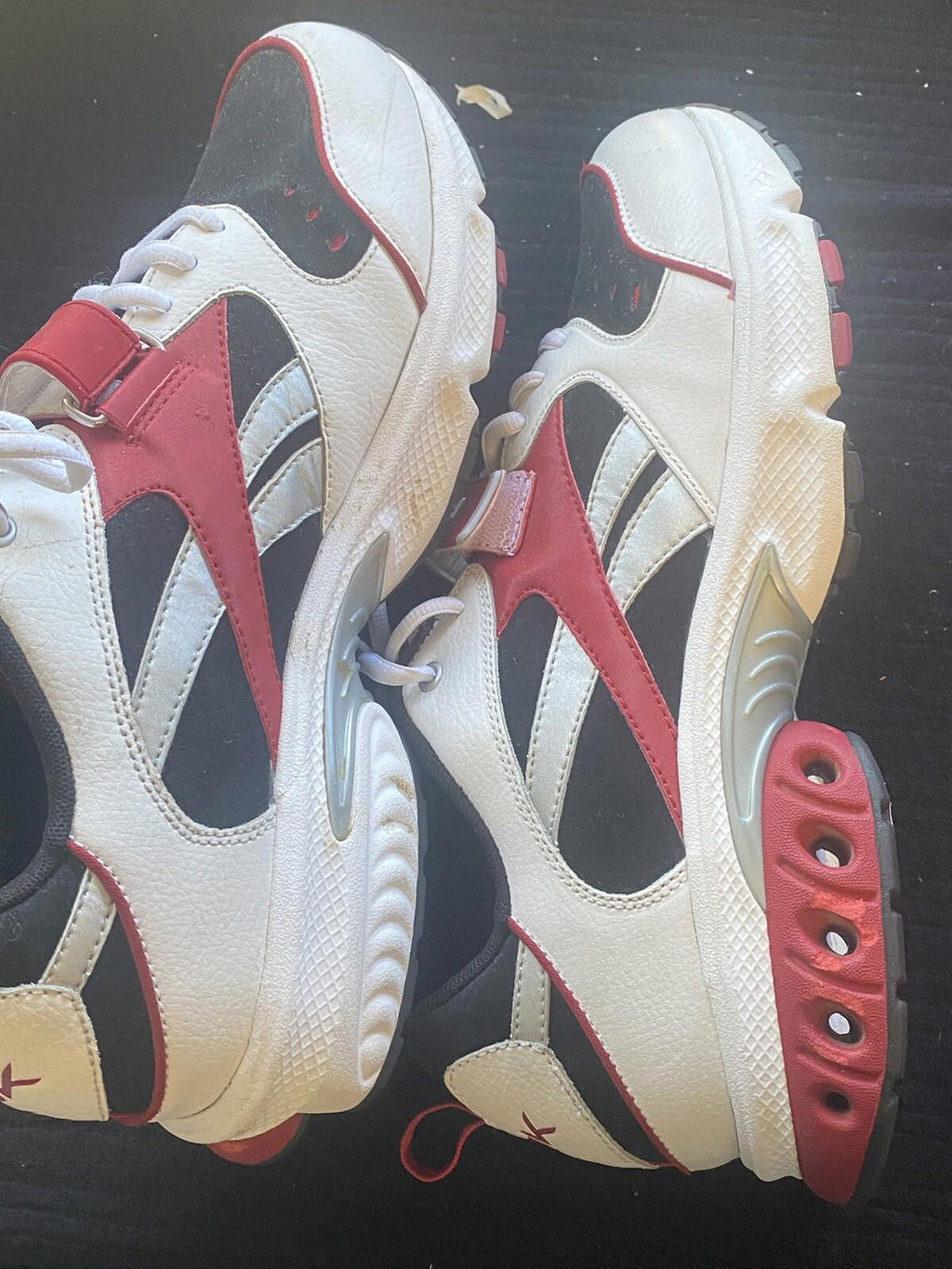 Reebok RB-704 FLU 2-177611 red black white shoes Size 12