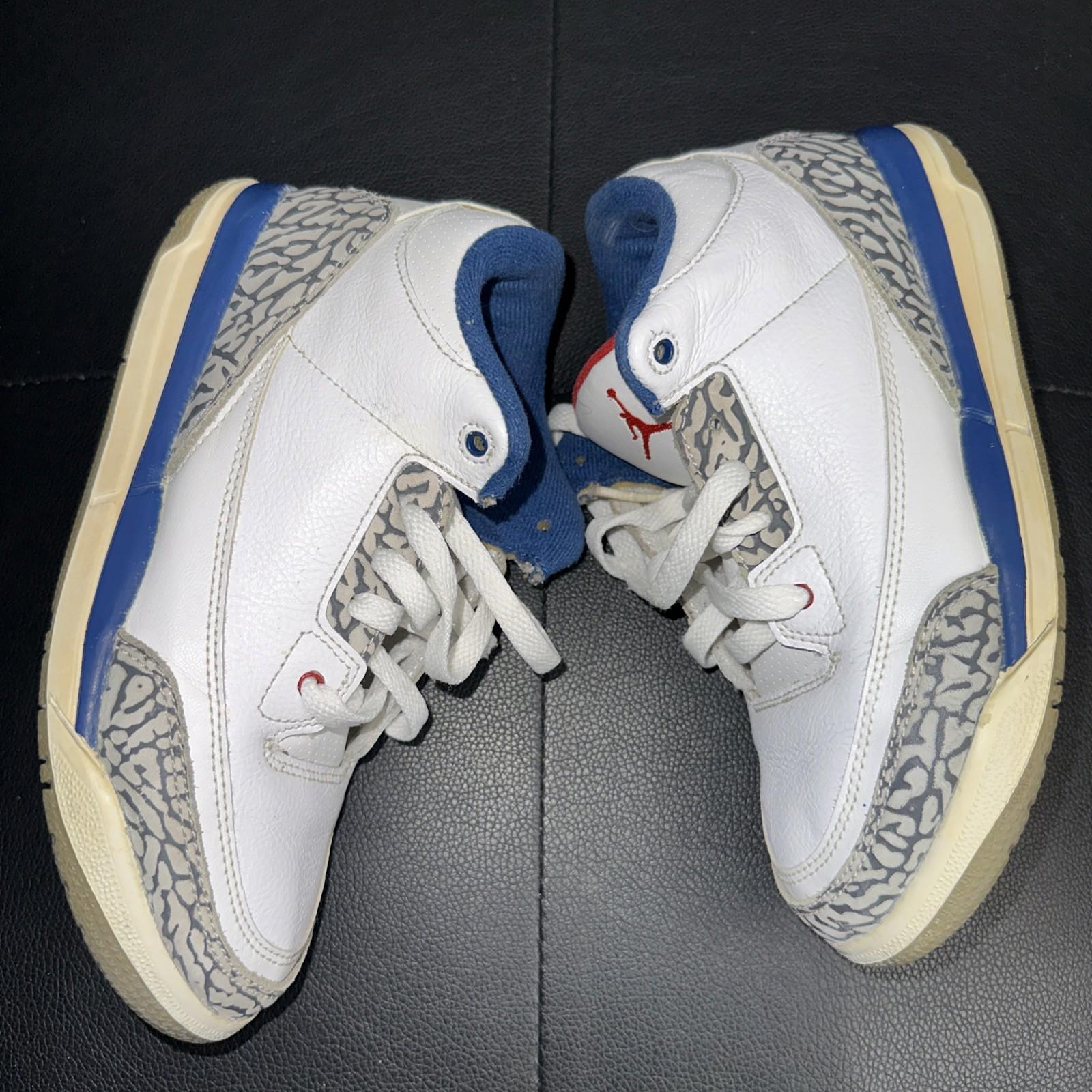 Nike Air Jordan 3 Retro OG White-Fire Red-True Red-Blue 3Y