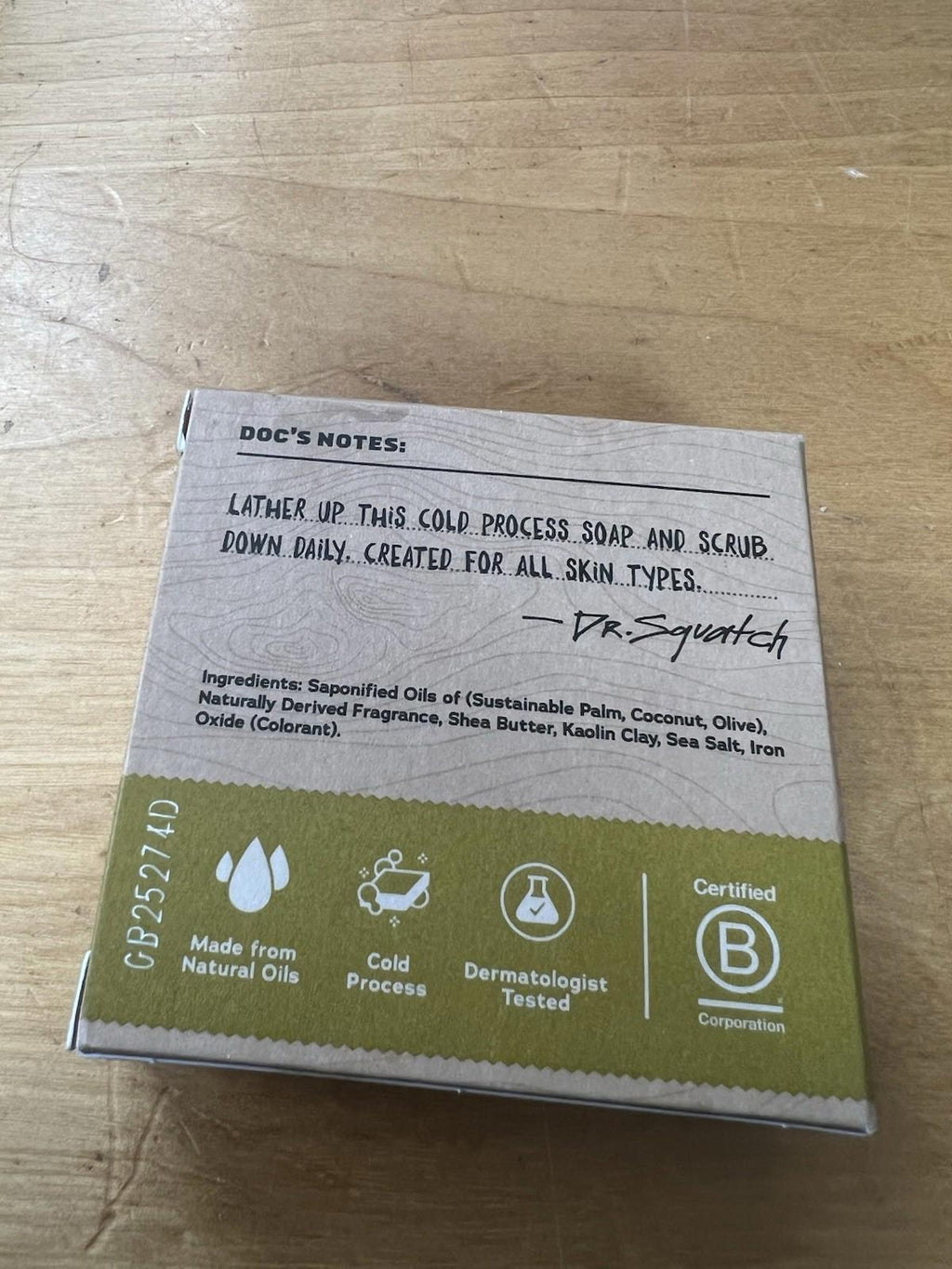 Dr. Squatch Gold Moss Bar Soap