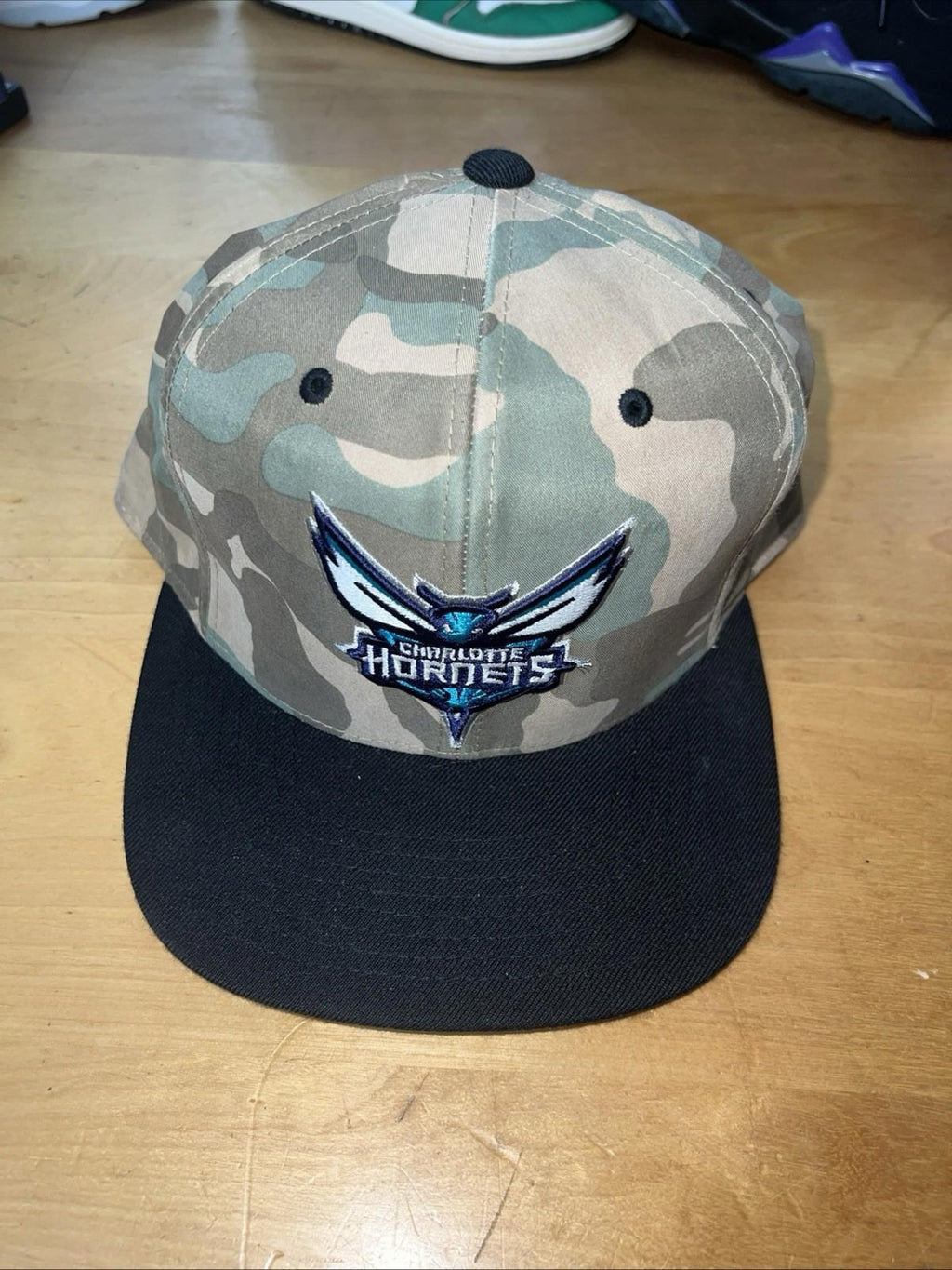 Charlotte Hornets Mitchell And Ness Camo Hat