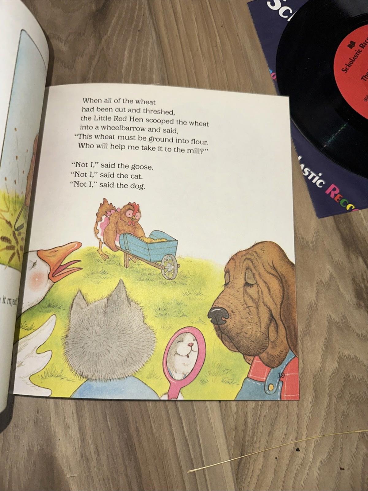 The Little Red Hen Book And Vinyl Record 45