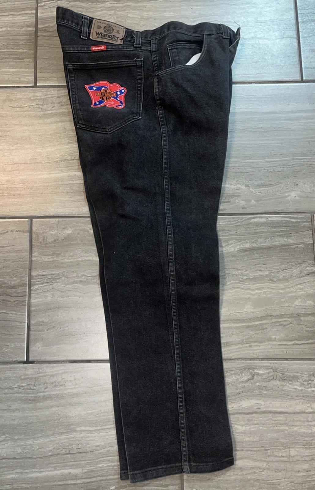 Wrangler Harley Davidson Black Jeans Size 36x30