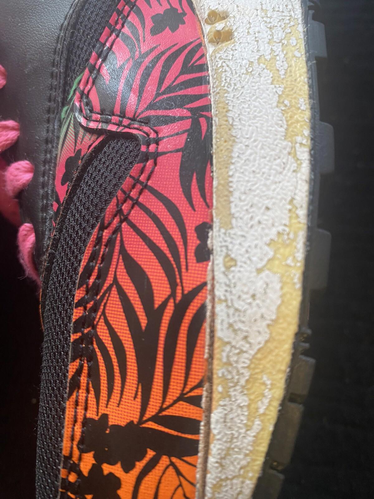 Kids Nike Air Max 90 s 6.5y 705479-001 Black Pink Orange