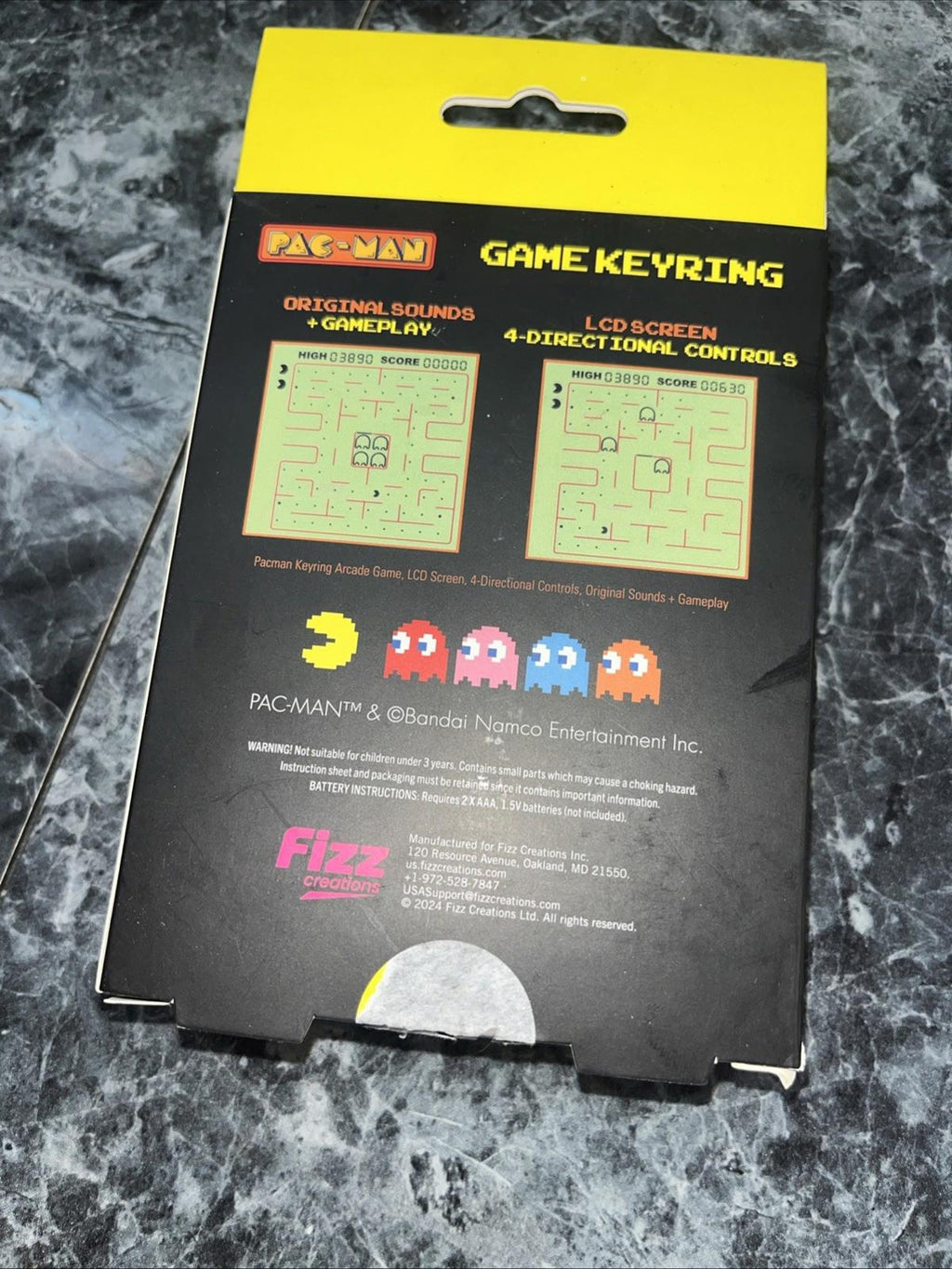 Pac-Man Classic Arcade Game Hand-Held Console Keyring