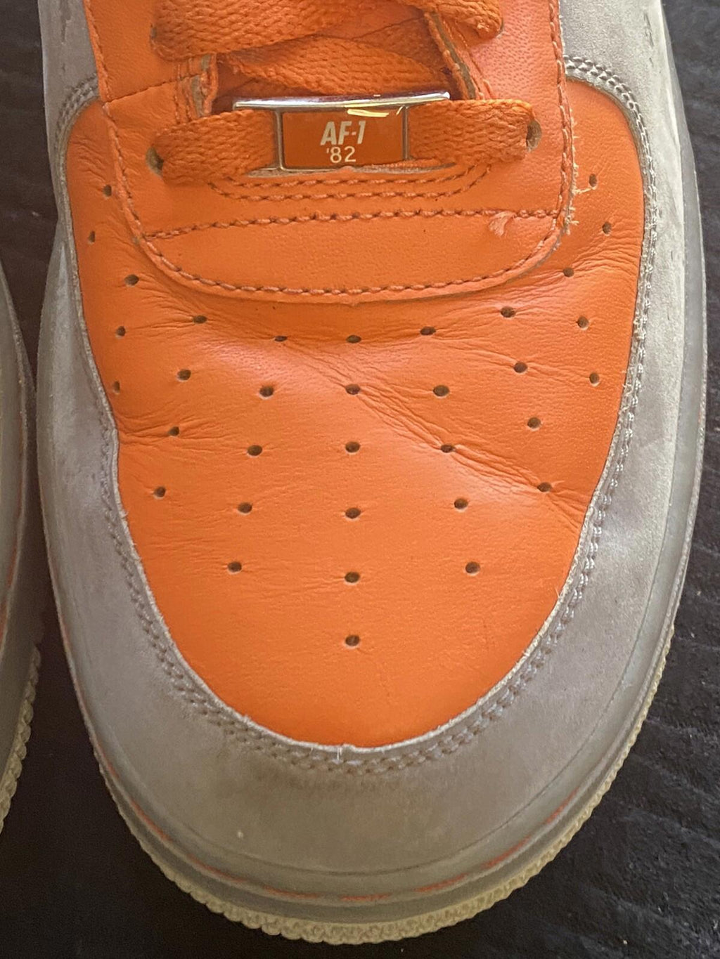 Nike Air Force AF-1 '82 Size 12  Orange Gray Yellow 2007 Low