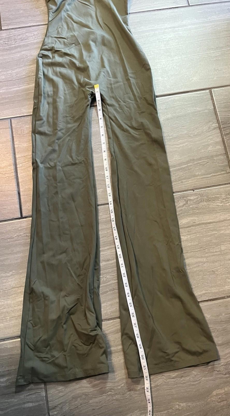 Olive Green Romper Jumpsuit Sleeveless  Size Small