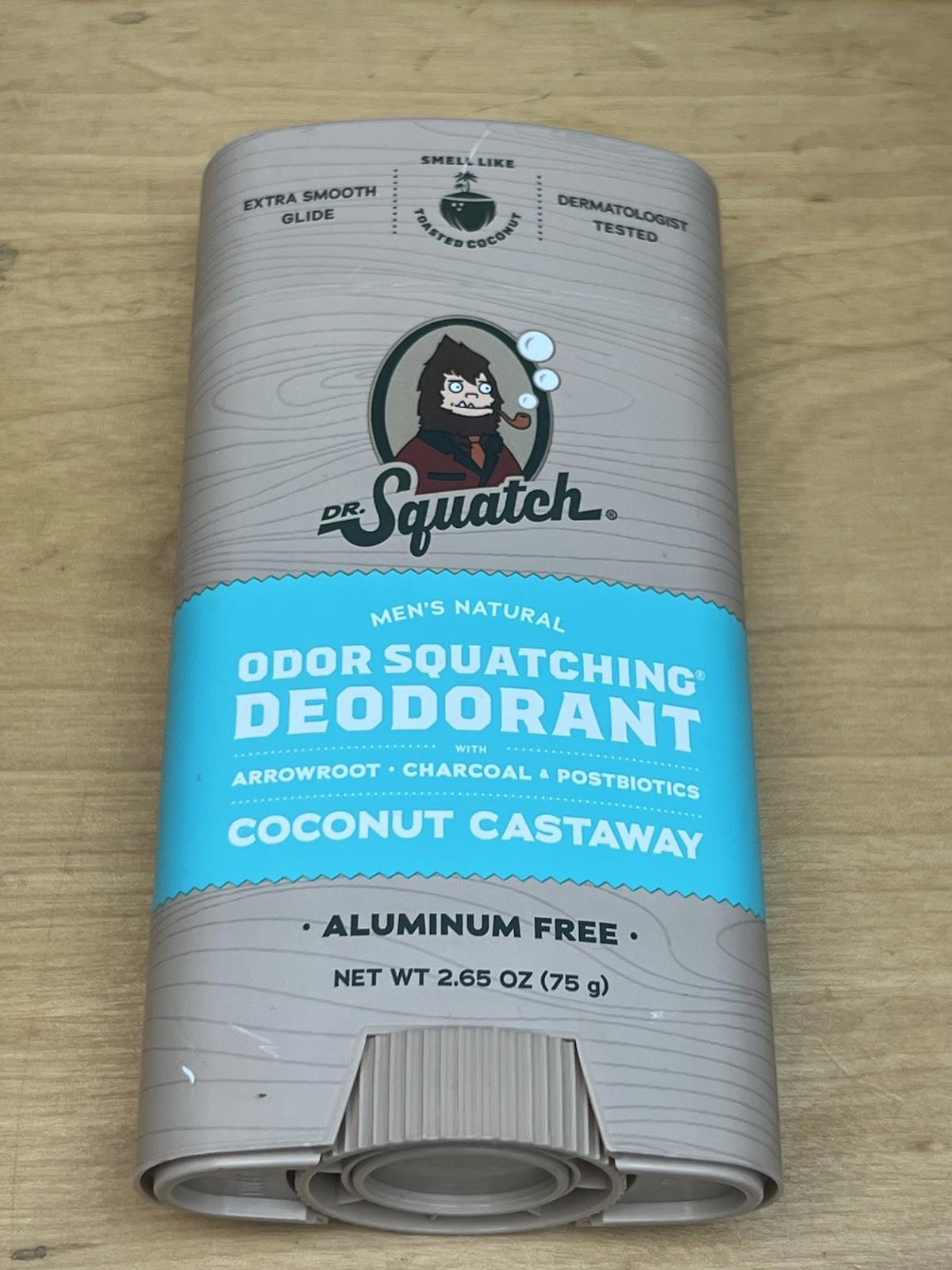 DR. Squatch Coconut Castaway Men's Aluminum Free Deodorant