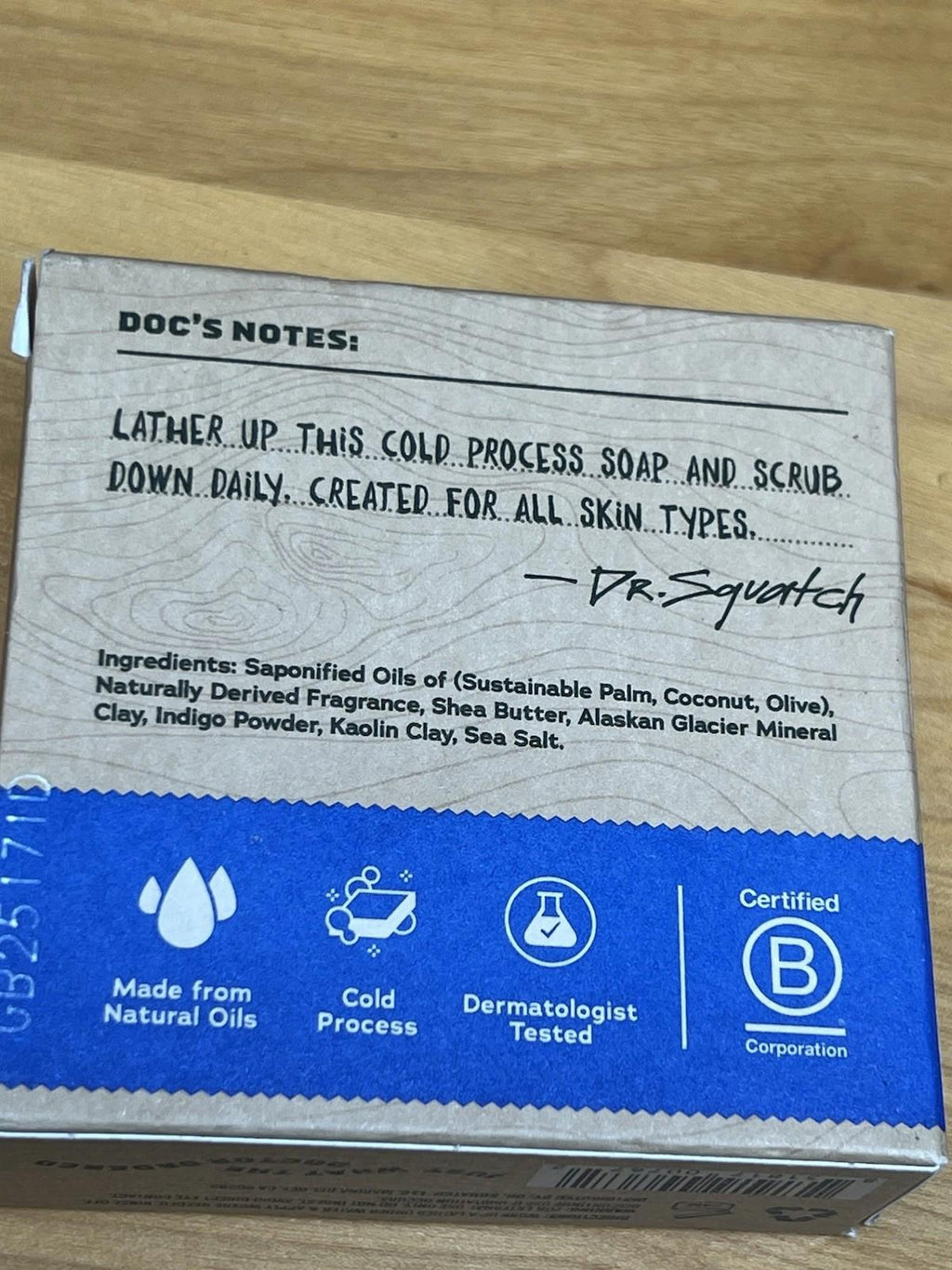 Dr Squatch Men's Natural Soap Fresh Falls 5 oz bar