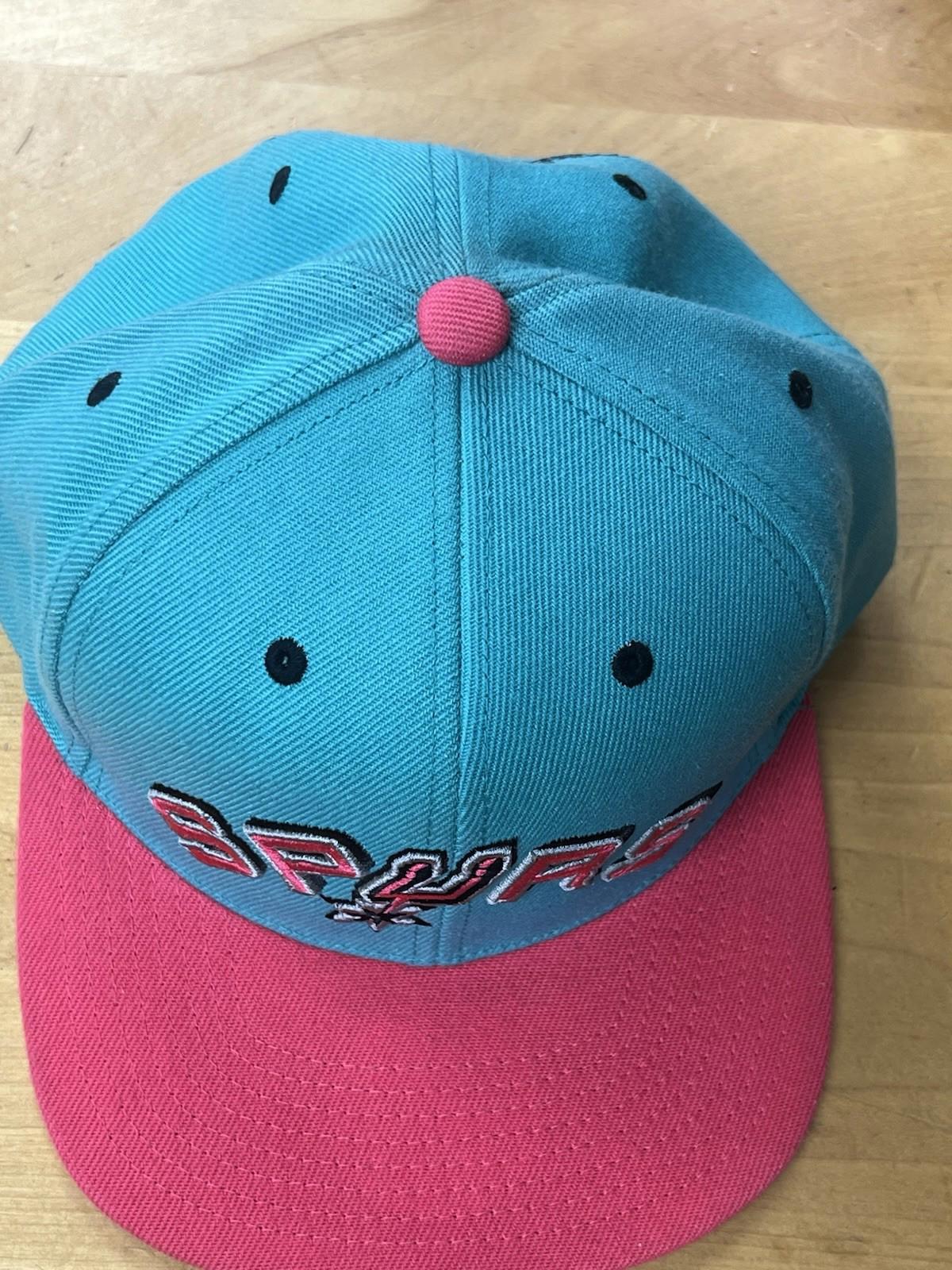 Mitchell Ness San Antonio Spurs Teal Pink Snapback NBA