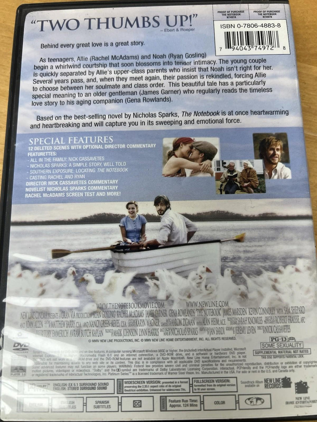The Notebook (DVD, 2004)