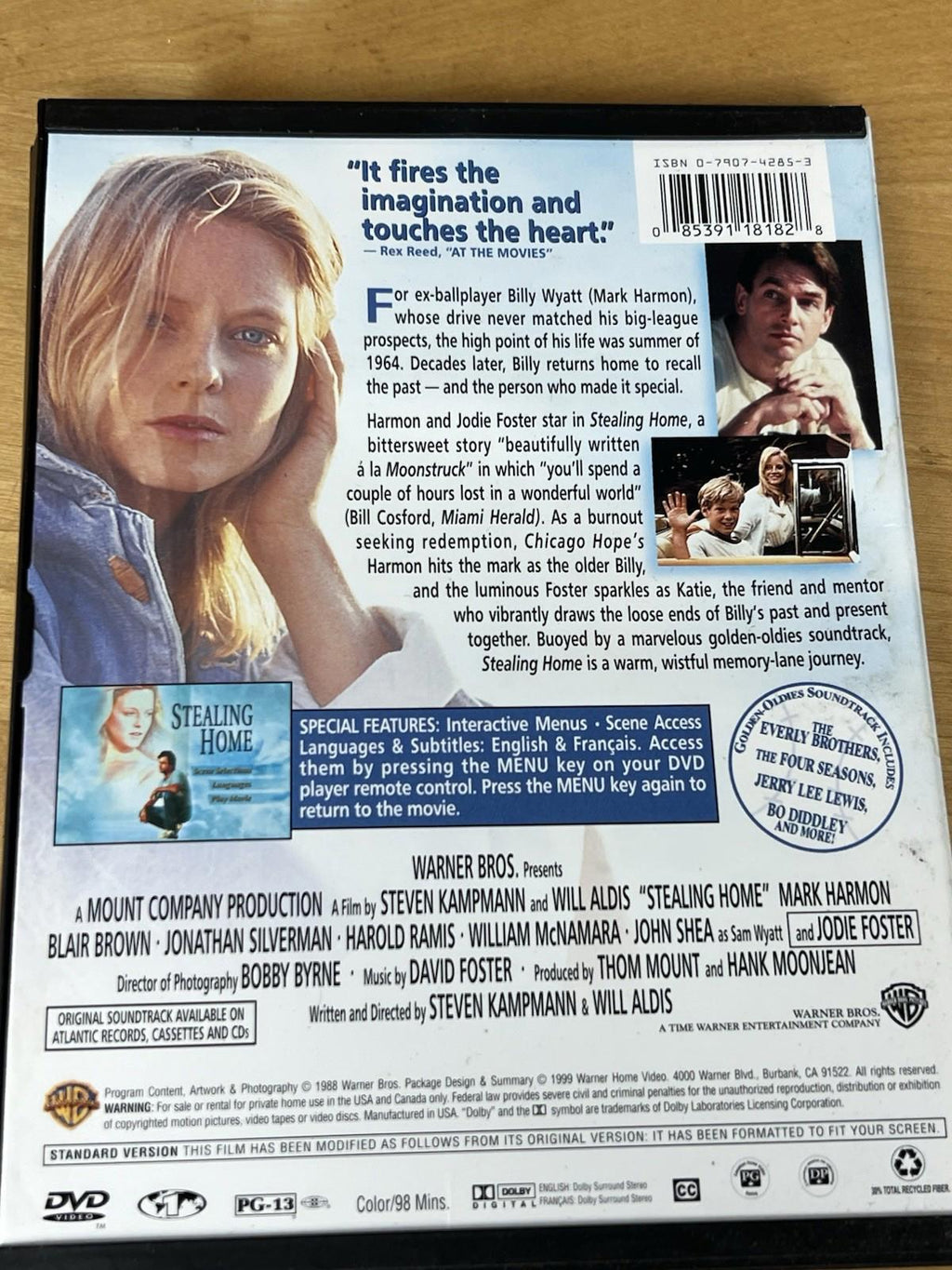 Stealing Home DVD. Mark Harmon, Jodie Foster