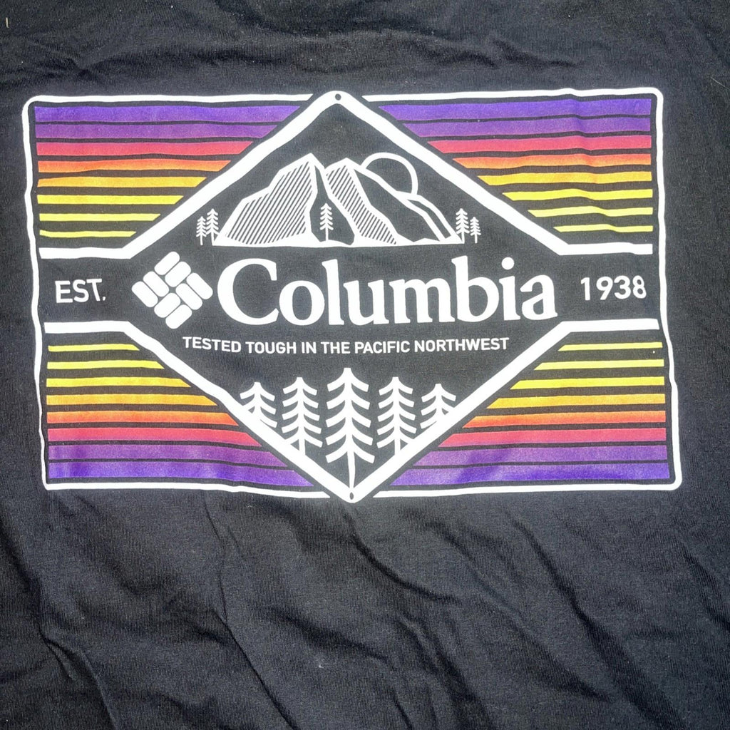 Columbia T-Shirt Black Short Sleeve Men’s Size XL