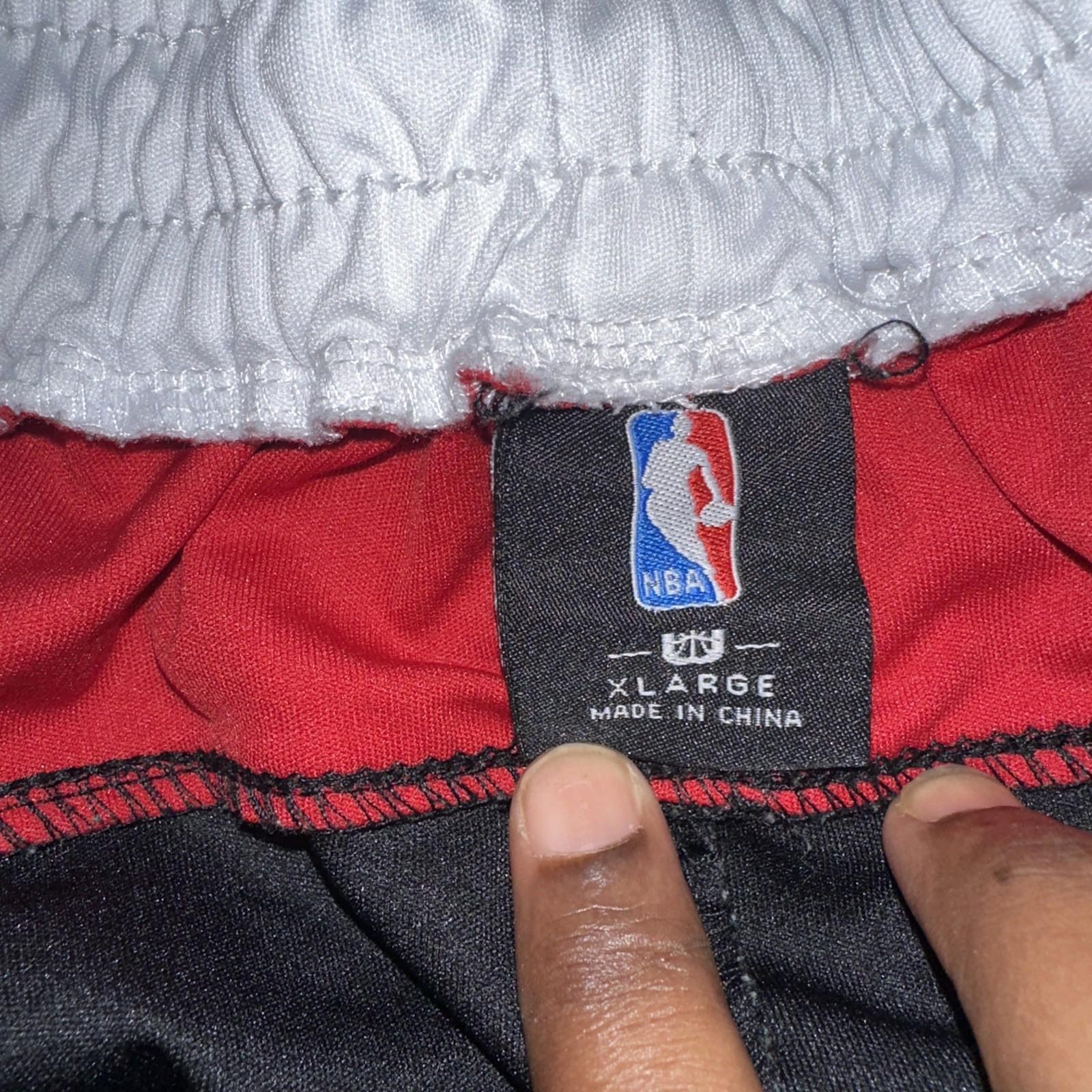 NBA Red Black White Team Issued Houston Rockets Shorts XL