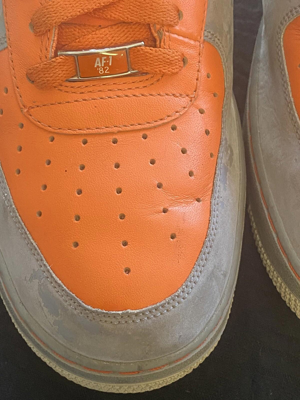 Nike Air Force AF-1 '82 Size 12  Orange Gray Yellow 2007 Low