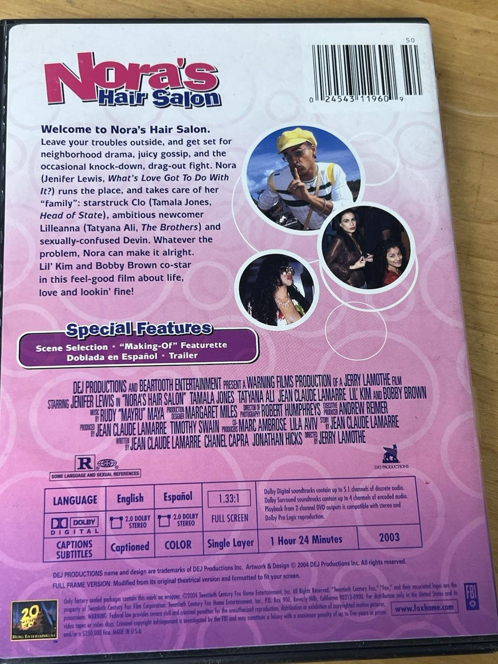 Noras Hair Salon DVD Full Screen Jenifer Lewis Tamala Jones