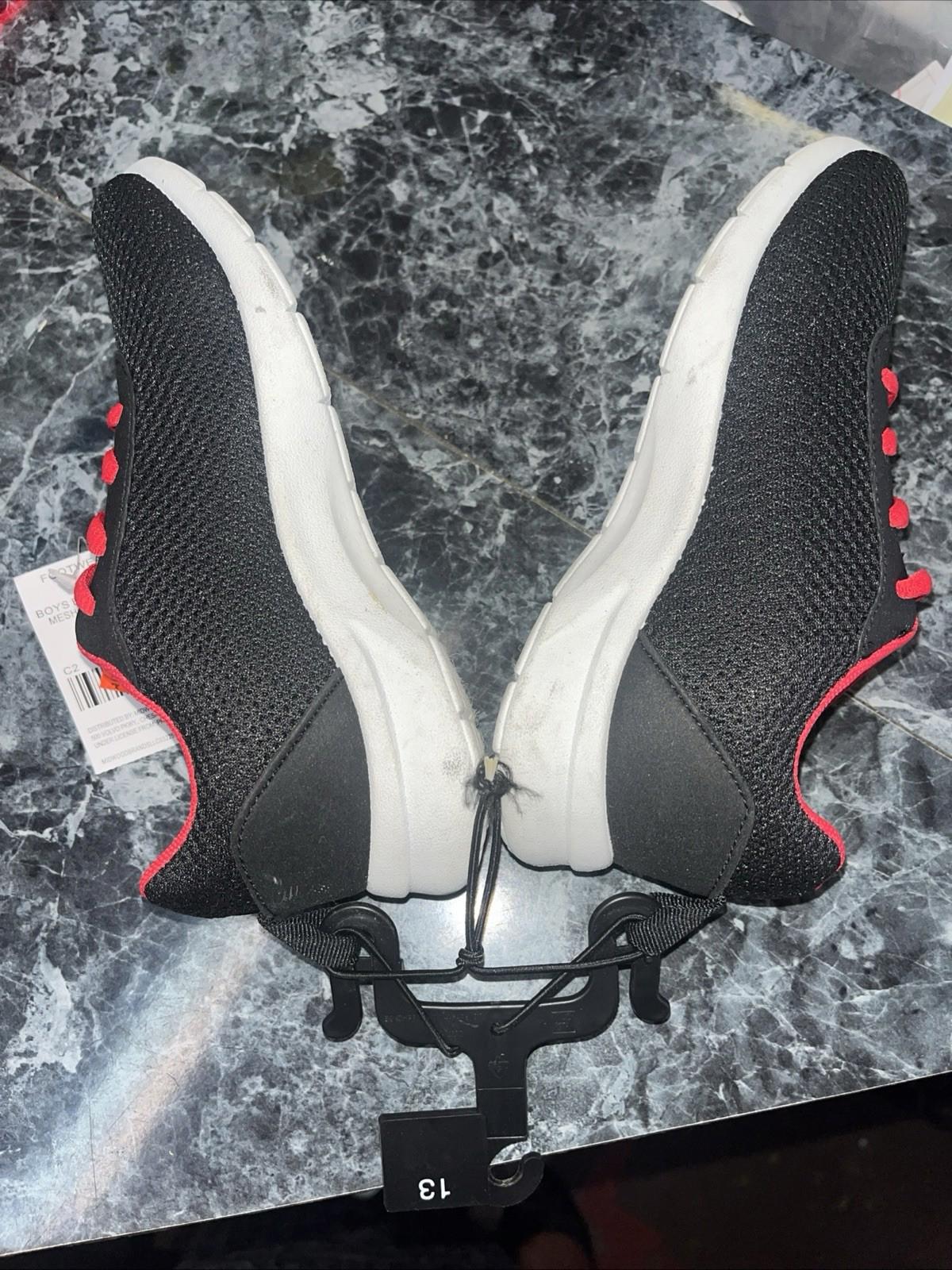 NWT Pro Player Black Red Athletic Kids Shoes Size 13