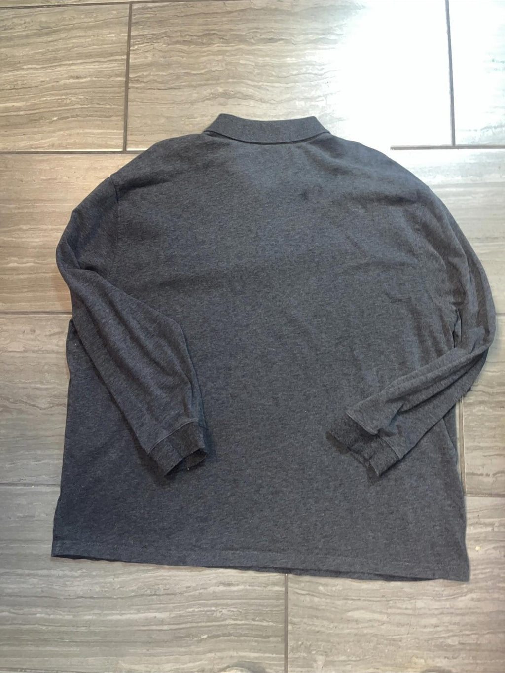 The Foundry Supply Co. Men's Long Sleeve Polo Shirt Gray 2XL