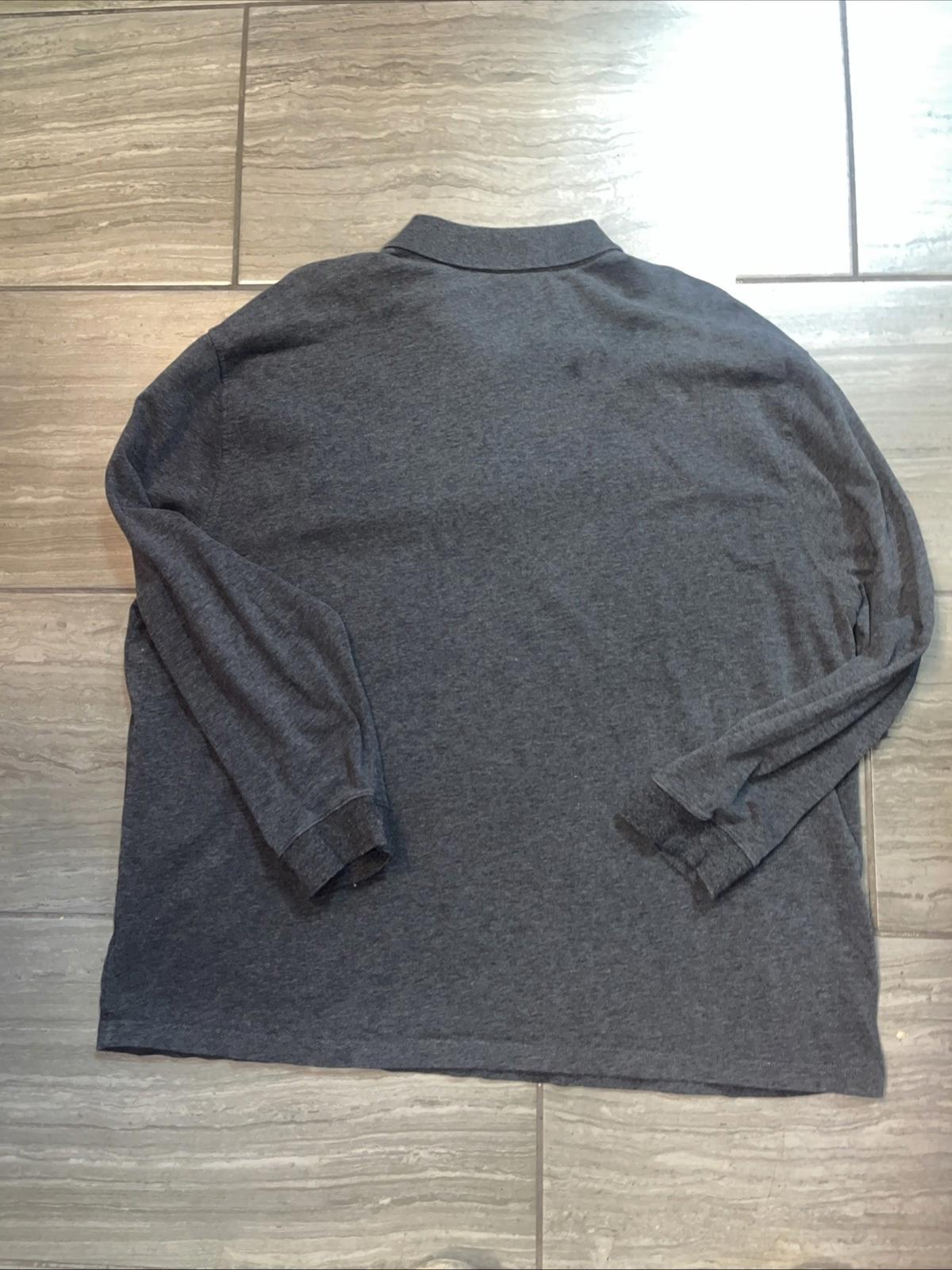The Foundry Supply Co. Men's Long Sleeve Polo Shirt Gray 2XL