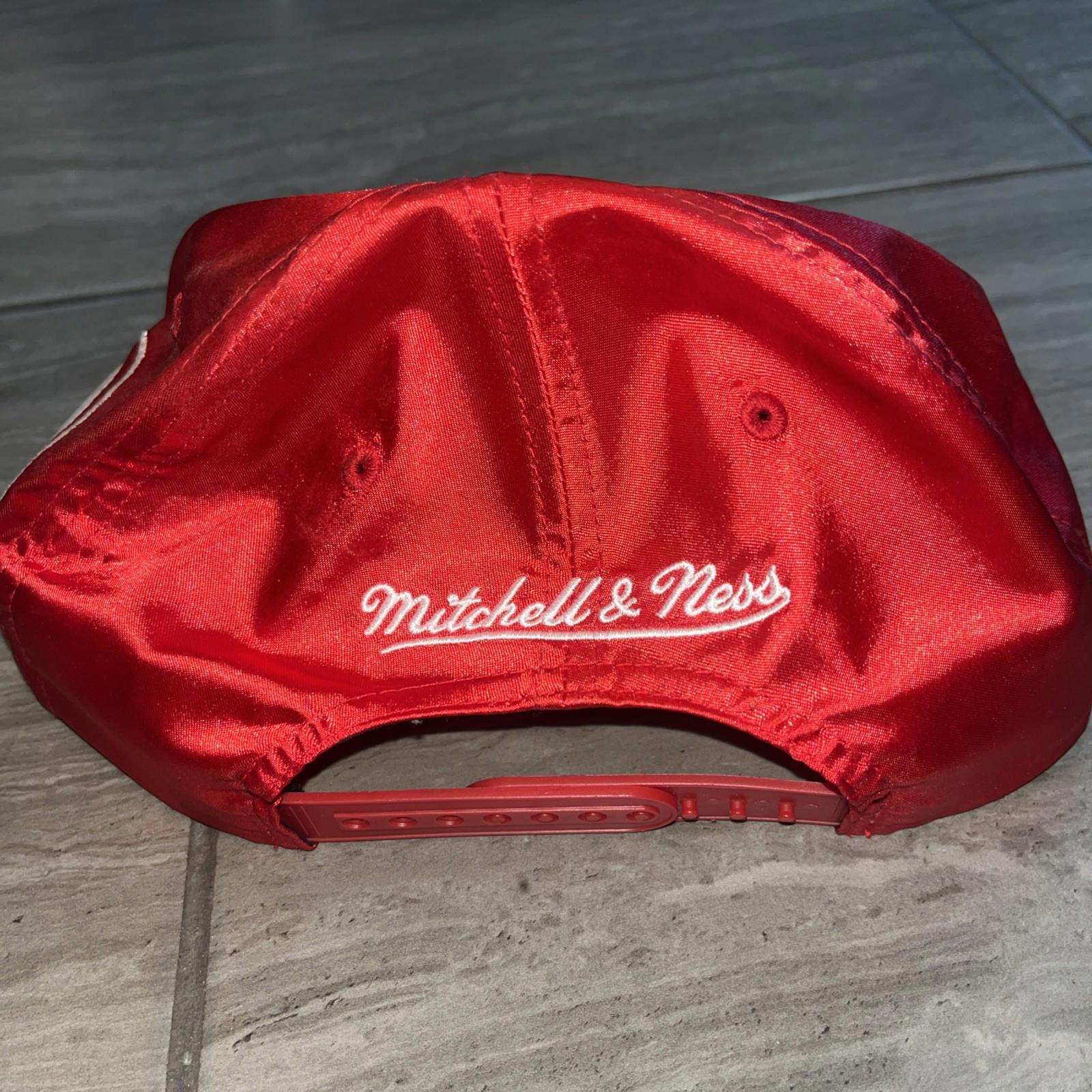 Mitchell Ness Metallic Red Atlanta Hawks SnapBack Hat