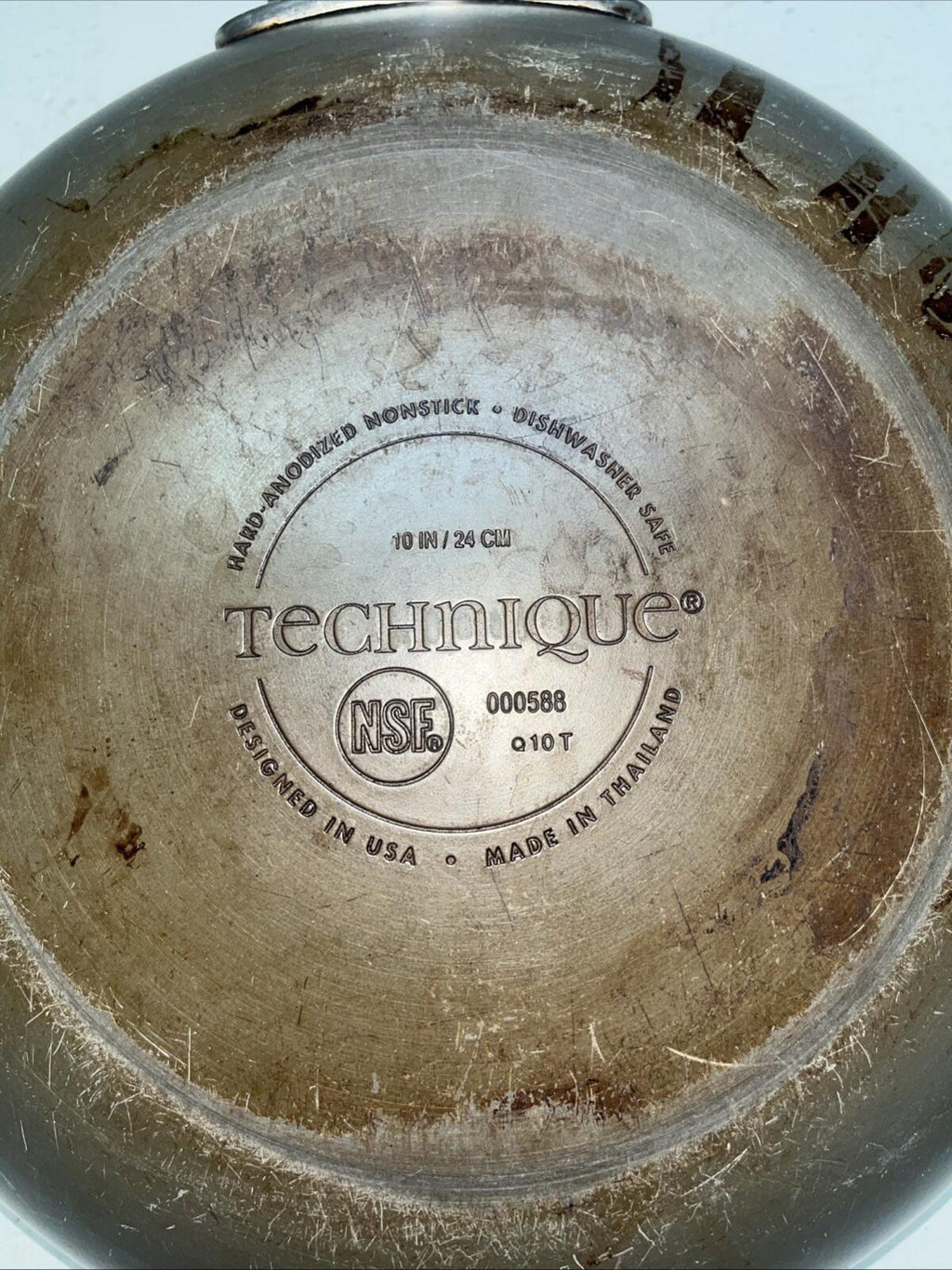 Technique Hard Anodized Nonstick Normal Sides Fry Pan 10"