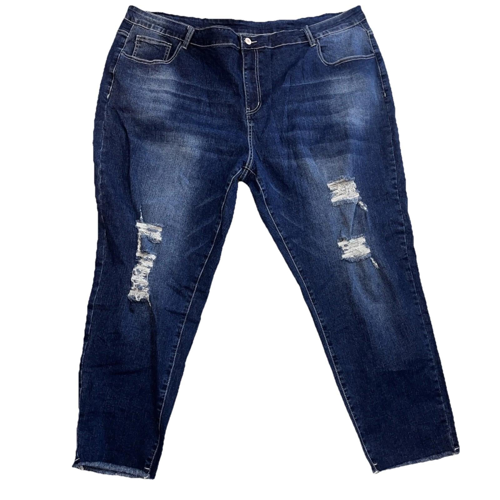 Jeans Blue Distressed Jeans Size 5XL NWOT