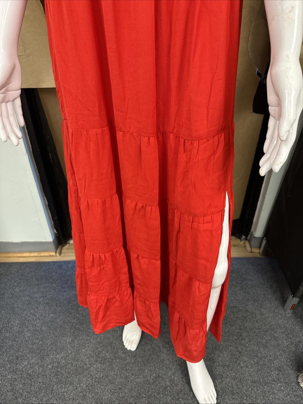 Wild Fable Red Tube Top Flare Dress Sundress Medium New