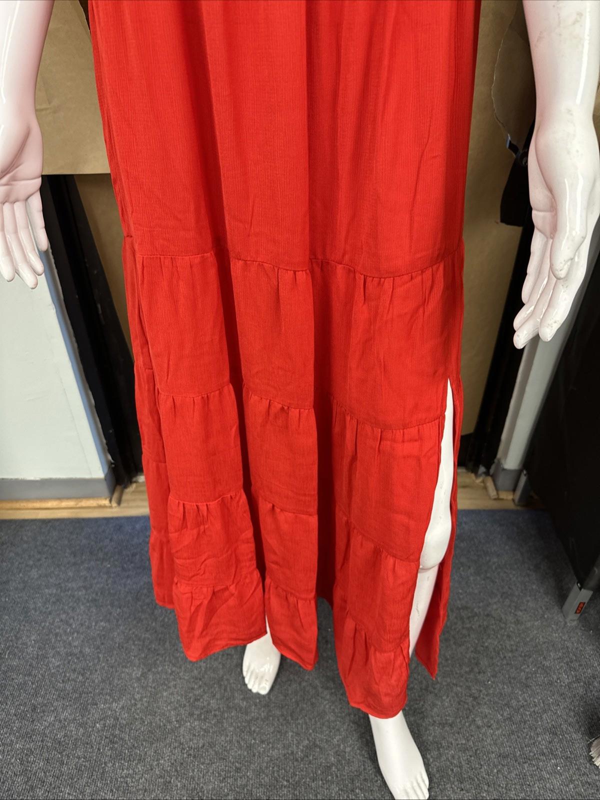 Wild Fable Red Tube Top Flare Dress Sundress Medium New