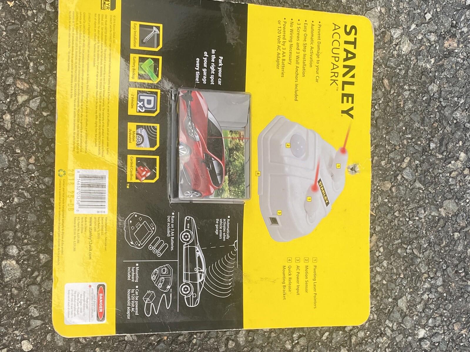 NEW Stanley Accupark Garage Parking 2 Car Laser Parking