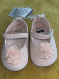 NWT Carters baby girl shoes pink with FLOWER and strap 6/9 m