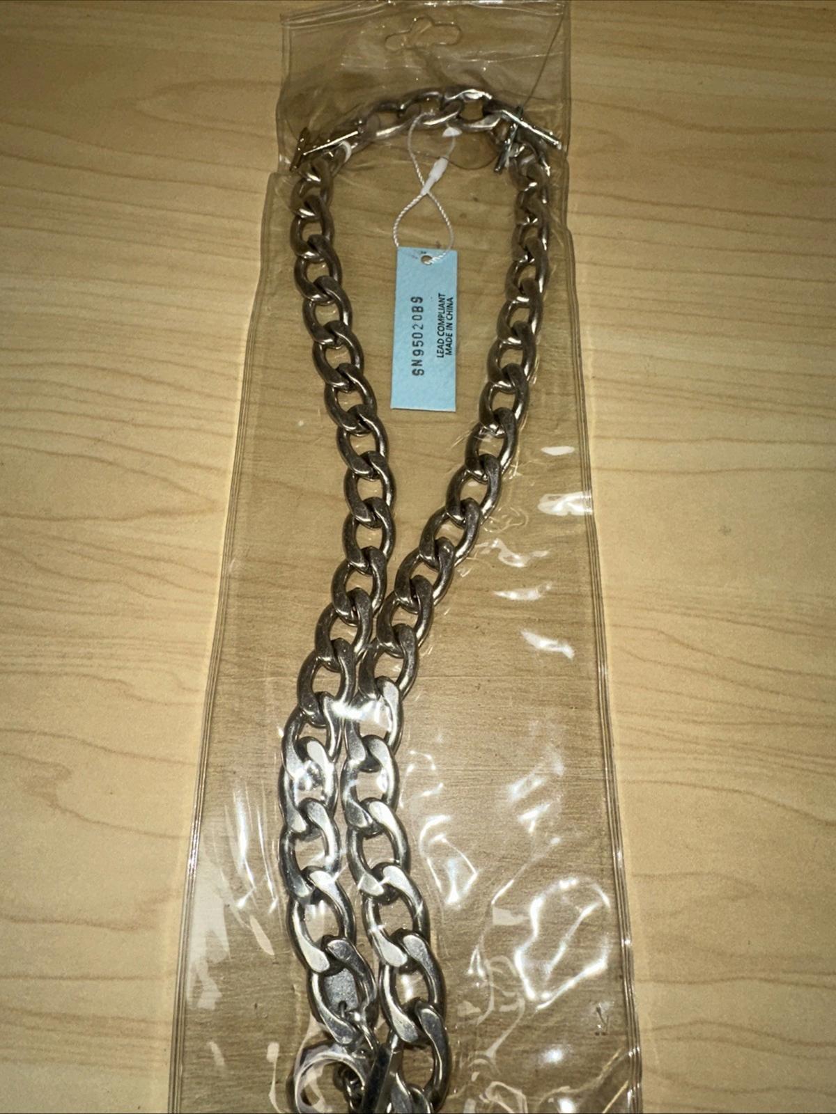 Stigma Silver heavy chain necklace-NWT