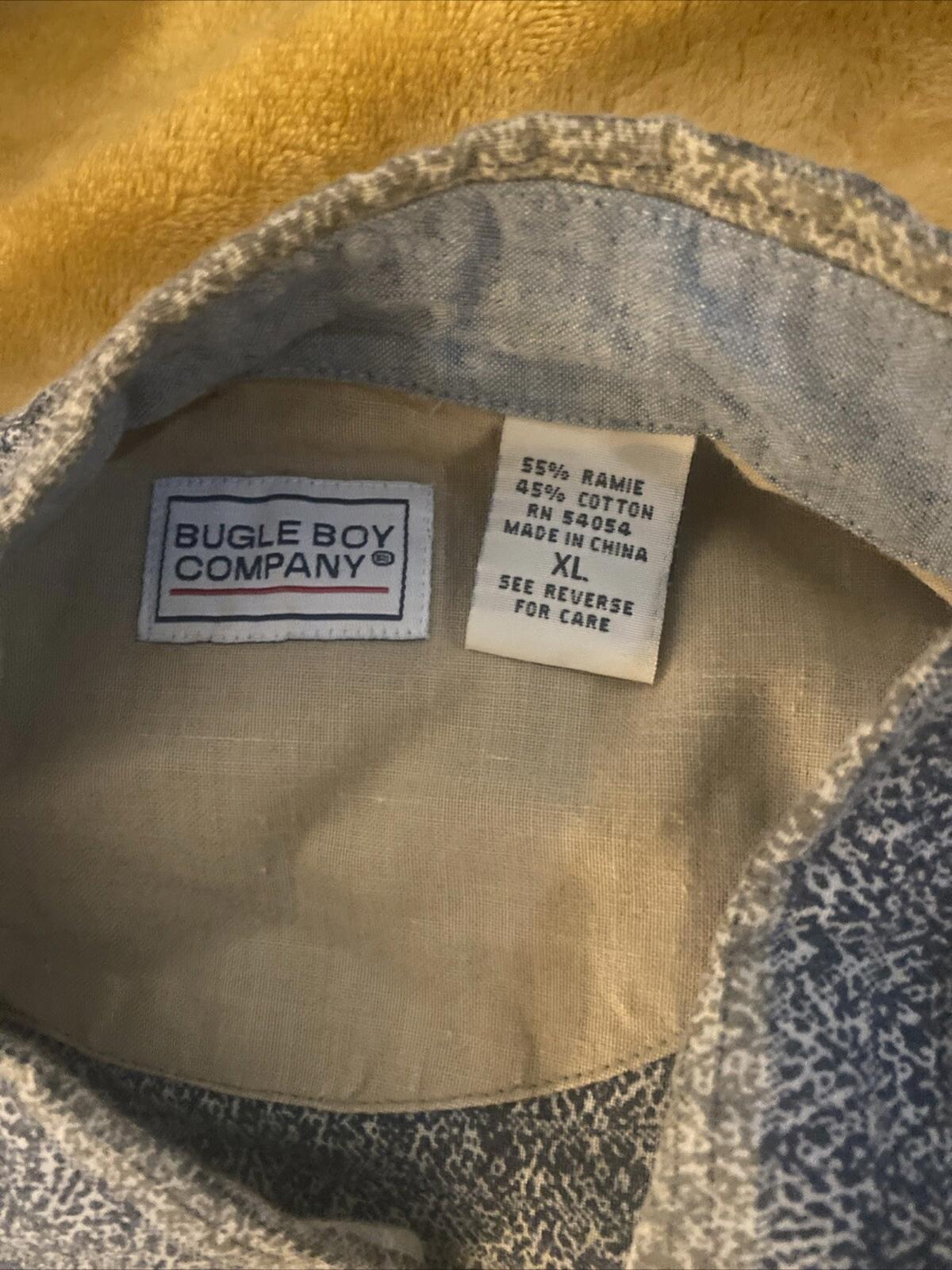 Vtg Bugle Boy XL Striped Button Down Long Sleeve Shirt