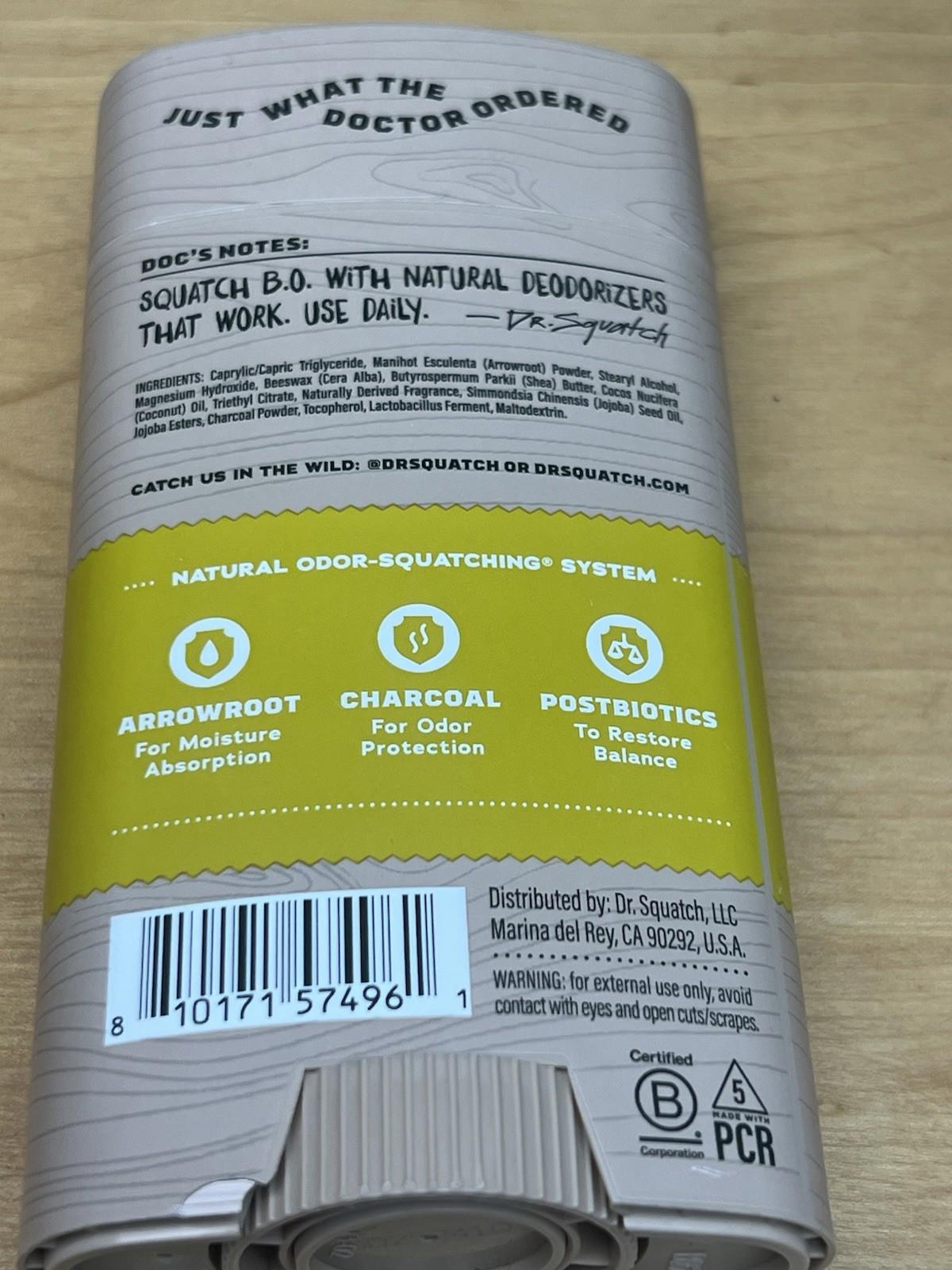 Dr Squatch Mountain Meadow Aluminum Free Natural Deodorant