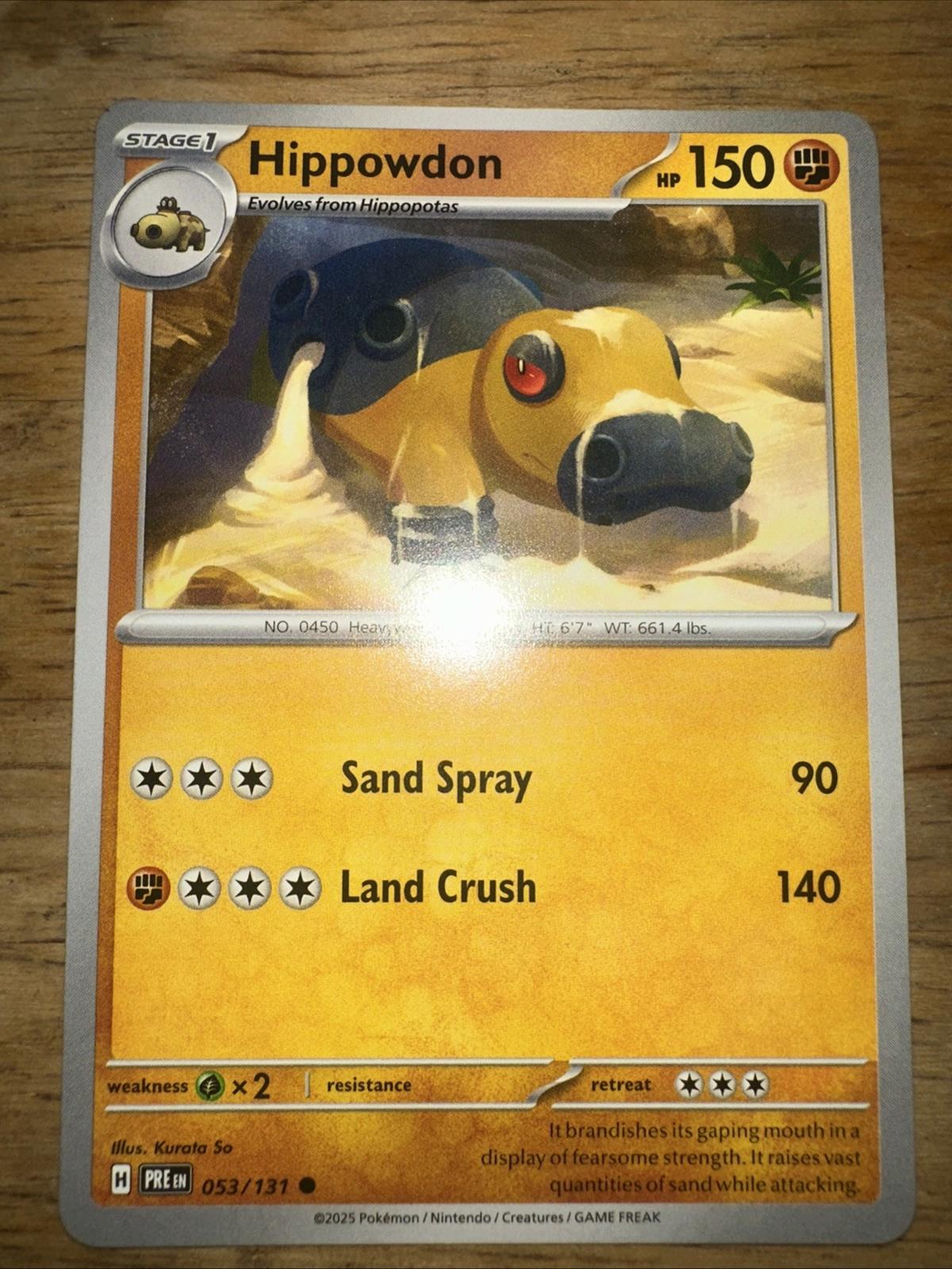 Hippowdon Master Ball Pattern 053/131 Prismatic Evolutions