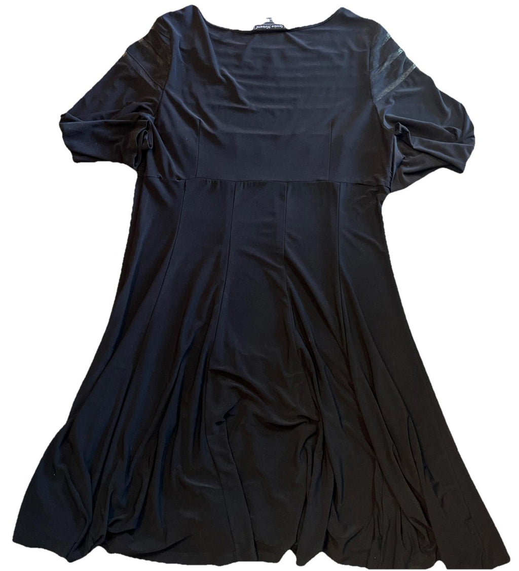Jessica Howard Sheer Top Fit Flare Qtr Sleev Length Dress 16