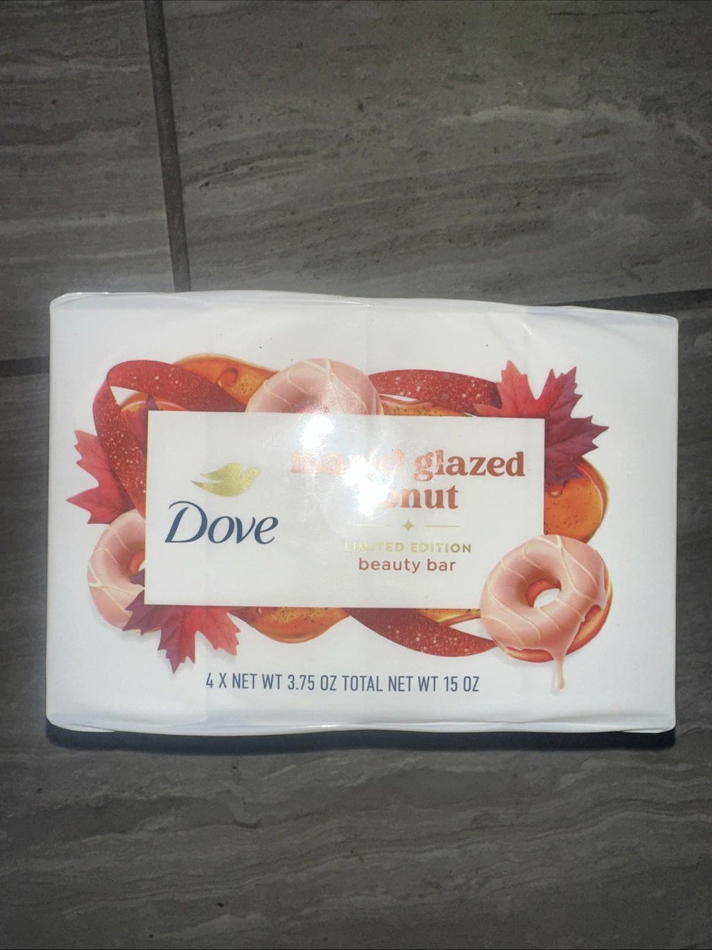 Pack Of 4 Bars Dove Limit Beauty Bar Soap Maple Glazed Donut