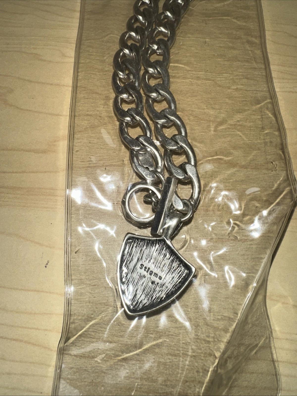 Stigma Silver heavy chain necklace-NWT