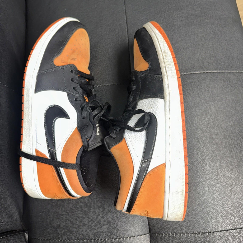 Nike Air Jordan 1 Low Shoes Mens Size 13 Orange 553558-128