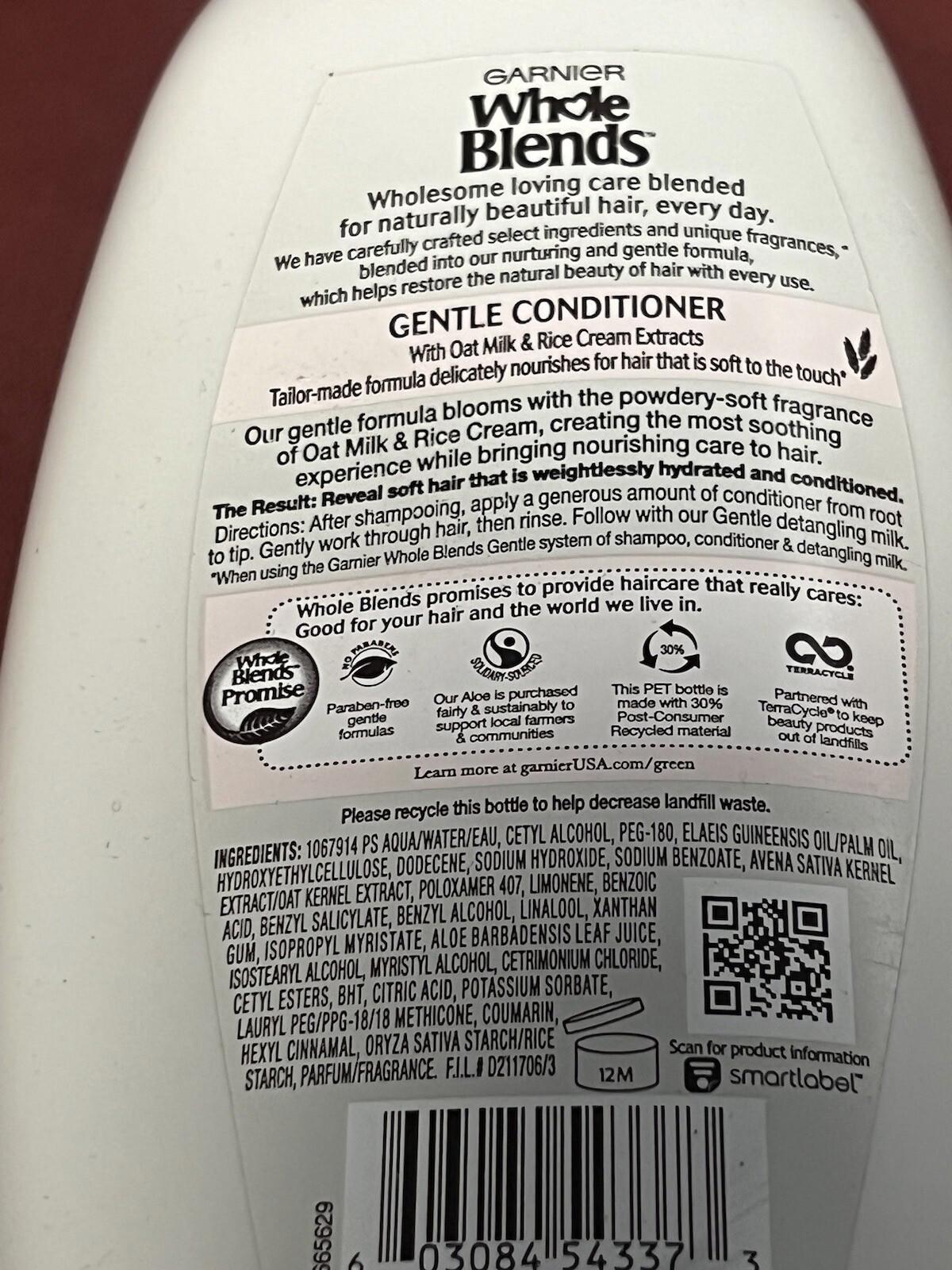 Garnier Whole Blends Oat Delicacy~Gentle Shampoo~22 oz