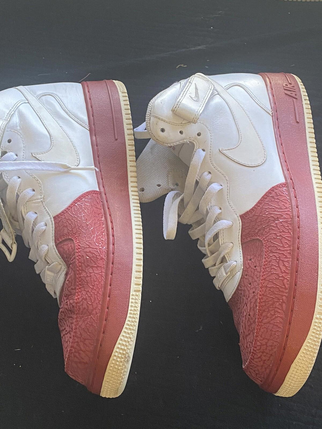 Nike Air Force 1 Mid '07 315123-113 Men White/Red Leather 13