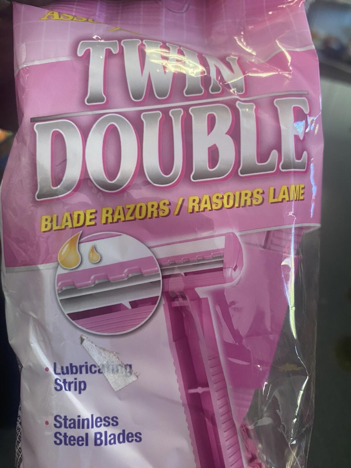 Assured Twin Double Razor Blades Lubricating Strip Count 10