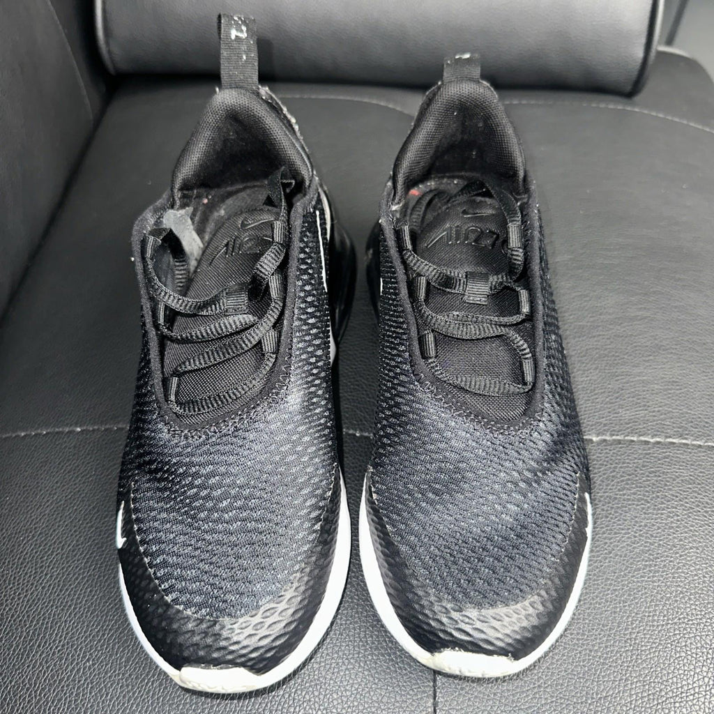 NIKE AIR MAX 270 BLACK WHITE PRE SCHOOL AO2372 001 Size 2.5Y