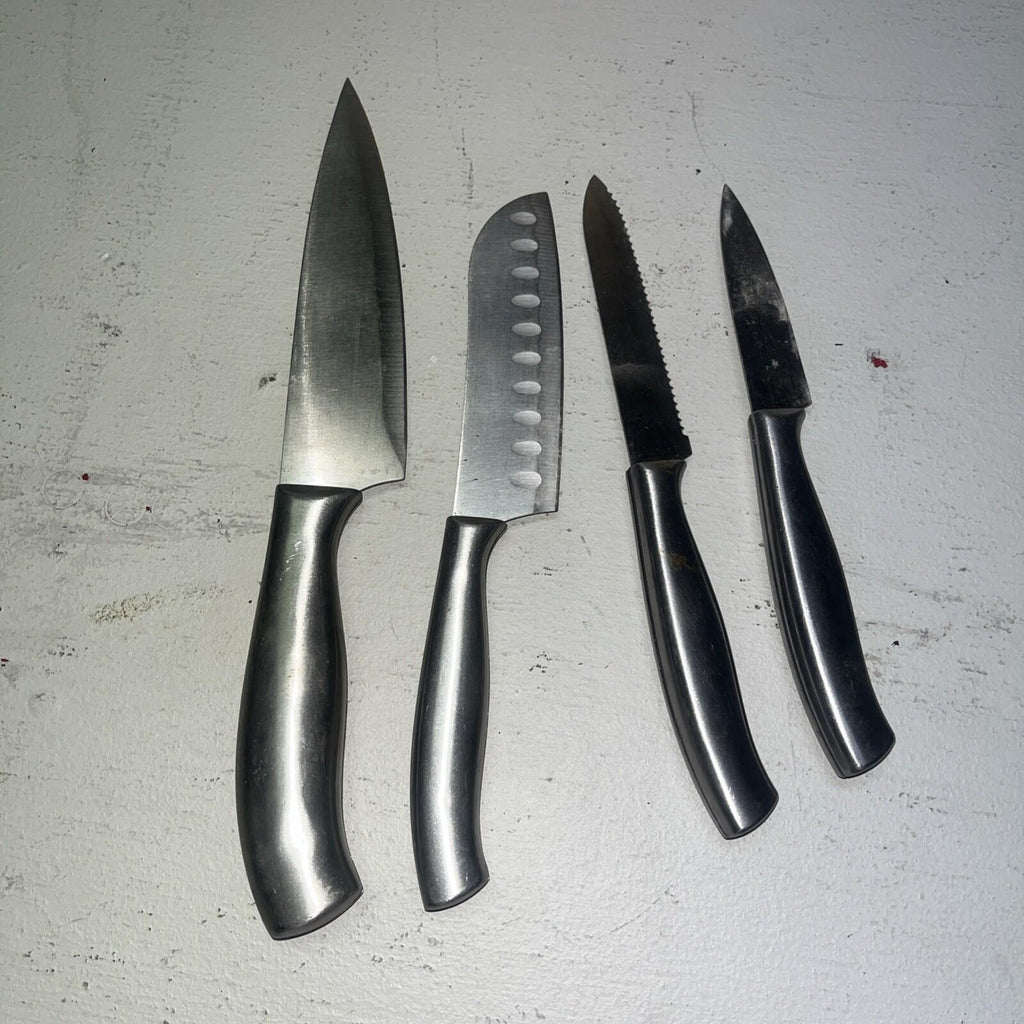 Salt 4 Piece Knife Set With Wooden Holder
